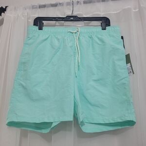 Medium Men’s Swim Trunks Light Aqua 7" Inseam by Goodfellow & Co